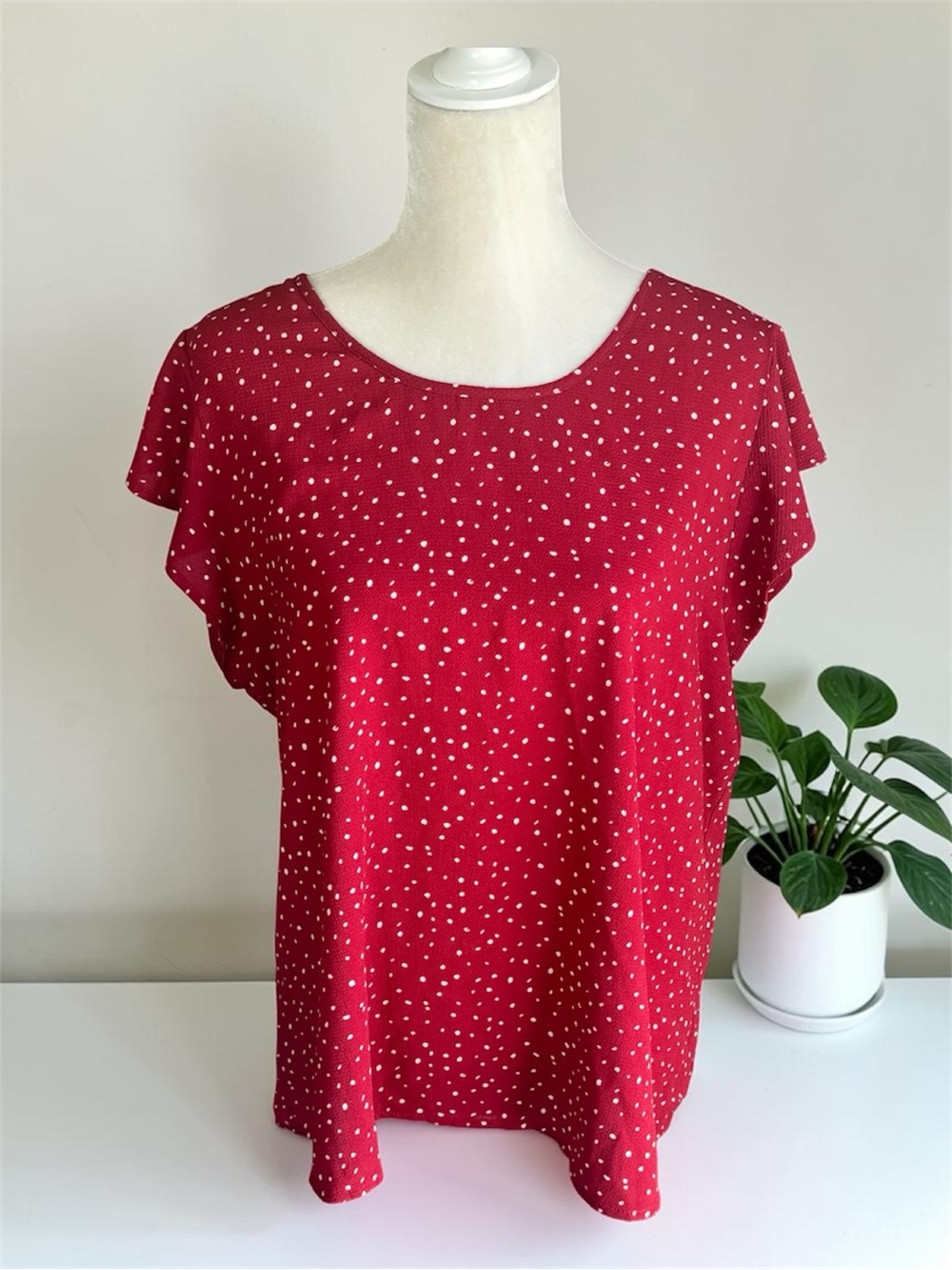 Papermoon Red Dot Short-Sleeve Blouse